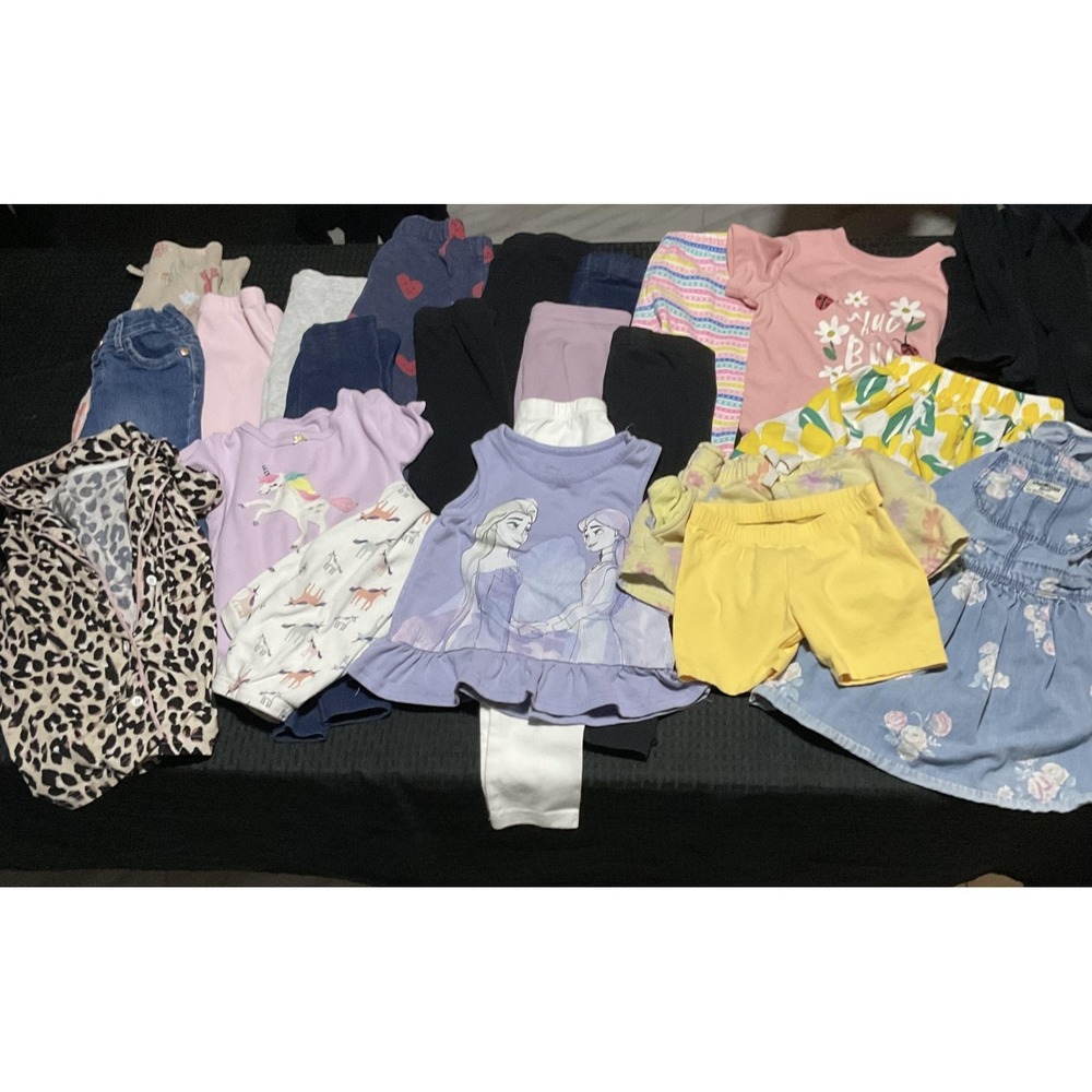 Mixed Brands Clothes Lot Girls 4T Multicolor Leggings Jeans Dress 25pc Frozen
